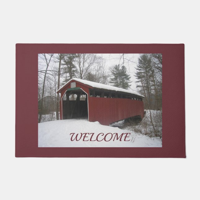 「川の向こうと森の向こうに」 ドアマット (正面)