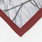 「川の向こうと森の向こうに」 フリースブランケット (角)