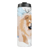 川の向こうに赤いチョウ熱タンブラー タンブラー (正面)