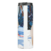 川の向こうに赤いチョウ熱タンブラー タンブラー (裏面)