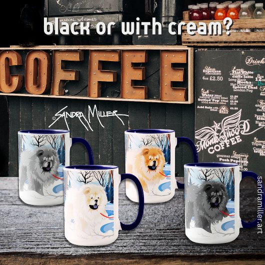 川の向こうに赤潮のマグカップ マグカップ