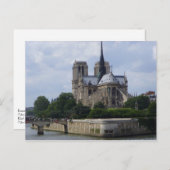 川の向こう側からセーヌノートルダムドパリ ポストカード (正面/裏面)
