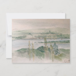 川の向こう側のビュー ポストカード