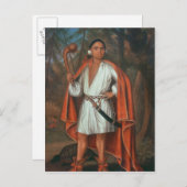 川の国の王Etou Oh Koam, 1710 ポストカード (正面/裏面)