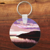 川の夕日 キーホルダー (正面)