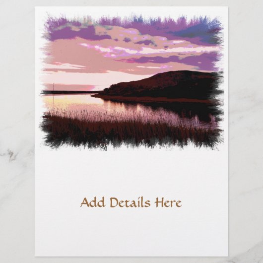 川の夕日 チラシ (正面)