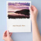 川の夕日 チラシ (手)