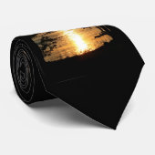 川の夕日 ネクタイ (ロール)