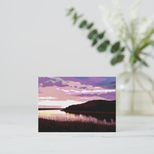 川の夕日 名刺 (スタンド正面)