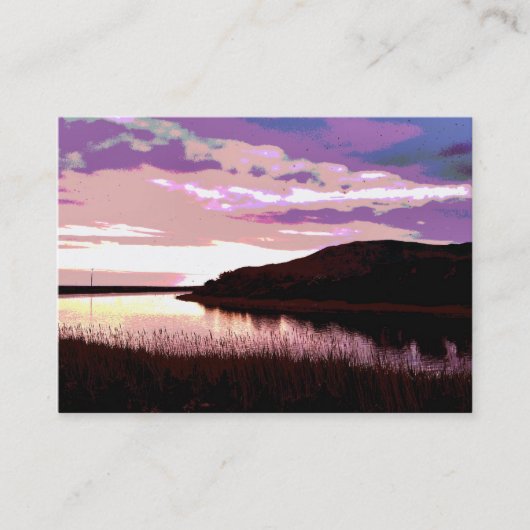 川の夕日 名刺 (正面)