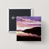 川の夕日 缶バッジ (正面&裏面)