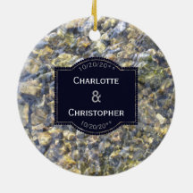 川の小石および水パーソナライズな結婚式