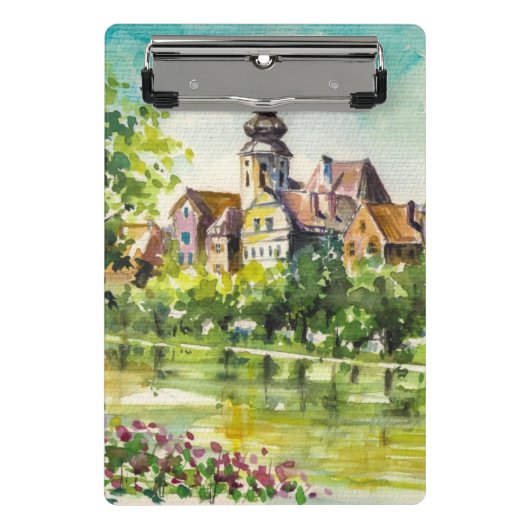 川の小都市の春 ミニクリップボード (正面)