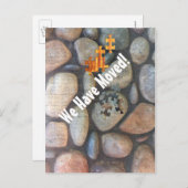 川の岩石の壁の写真テンプレートを移動しました 案内ポストカード (正面/裏面)