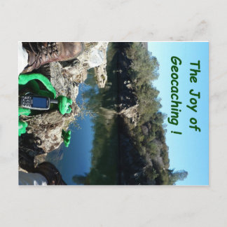 川の岩道を蹴り返す ポストカード