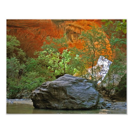 川の岩 フォトプリント            (正面)