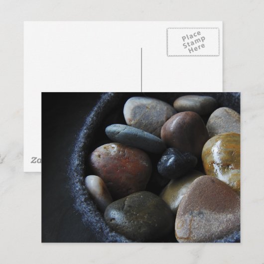 川の岩 ポストカード (正面/裏面)