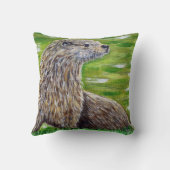 川の岸の上絵画に クッション (裏面)