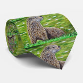 川の岸の上絵画に ネクタイ (ロール)