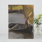 川の帆船に乗った少年 カード (スタンド正面)