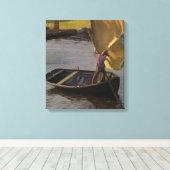 川の帆船の少年（Magnus Enckell著） キャンバスプリント (インサイチュ (ウッドフロア))