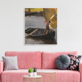 川の帆船の少年（Magnus Enckell著） キャンバスプリント (インサイチュ (リビング))