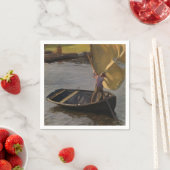 川の帆船の少年（Magnus Enckell著） スタンダードカクテルナプキン (インサイチュ)