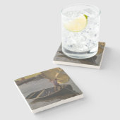 川の帆船の少年（Magnus Enckell著） ストーンコースター (横)