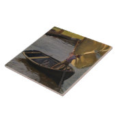 川の帆船の少年（Magnus Enckell著） タイル (側面)