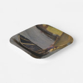 川の帆船の少年（Magnus Enckell著） ペーパープレート (傾斜あり)