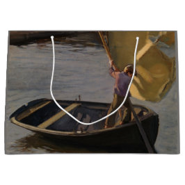 川の帆船の少年（Magnus Enckell著） ラージペーパーバッグ