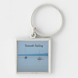 川の帆船 キーホルダー