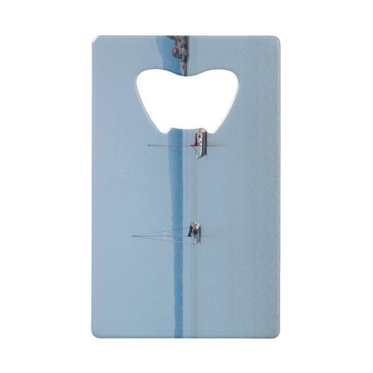 川の帆船 クレジットカード栓抜き (正面)