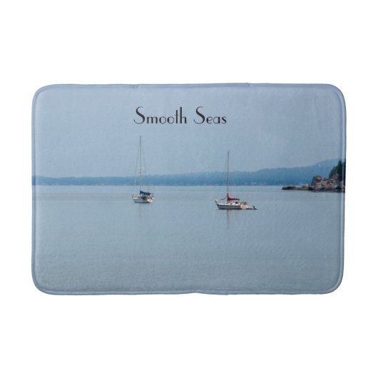 川の帆船 バスマット (正面)