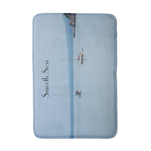 川の帆船 バスマット (正面縦)