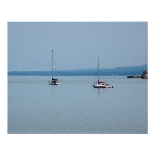 川の帆船 ポスター (正面)