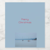 川の帆船 ワインラベル (シングルラベル)