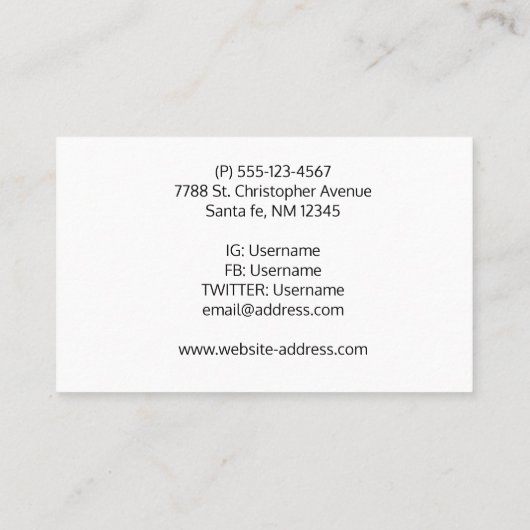 川の帆船 名刺 (裏面)