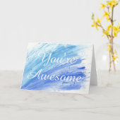 川の挨拶の水彩画カード カード (黄色い花)