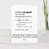 川の挨拶状に沿う柵 カード (裏面)