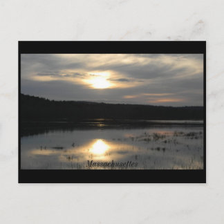 川の日没、MA ポストカード