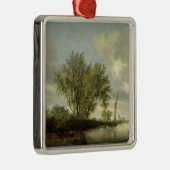 川の景色1645年 メタルオーナメント (右)