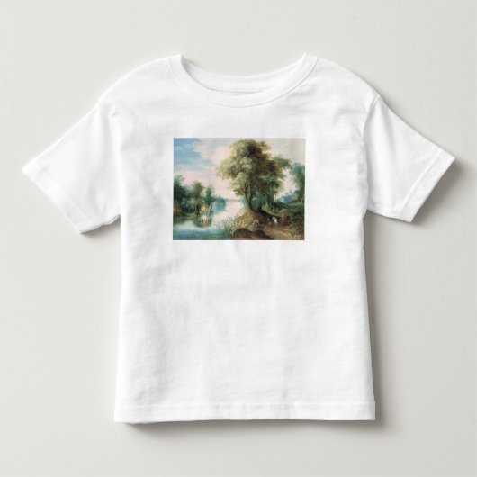 川の景色 トドラーTシャツ (正面)