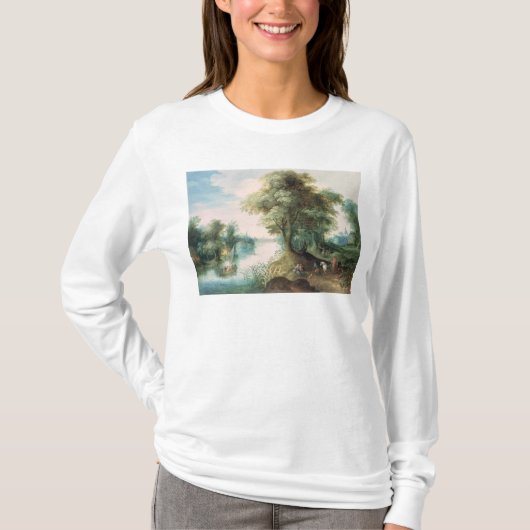 川の景色 Tシャツ (正面)
