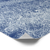 川の木 – シアノタイプ効果 ポスター (角)