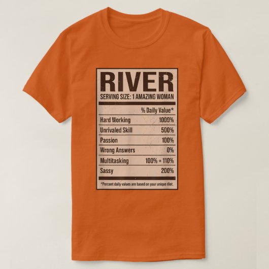 川の栄養ファクト名ニックネーム別名Fr Tシャツ (デザイン正面)