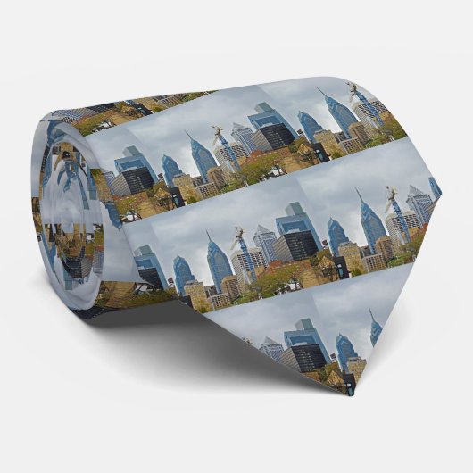 川の歩行からのフィラデルヒィアのスカイライン ネクタイ (ロール)