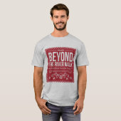 川の歩行-クラシックなロゴのティーを越えて Tシャツ (正面フル)