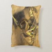 川の水に浸した沼のカエル絵画 アクセントクッション (裏面(縦))