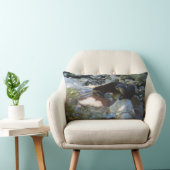 **「川の水に隠れて泳ぐカワウソ ランバークッション (椅子)